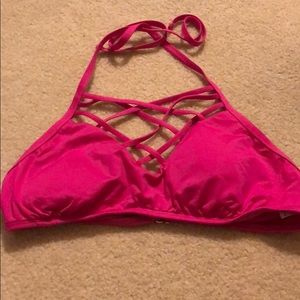 Hot pink bathing suit top